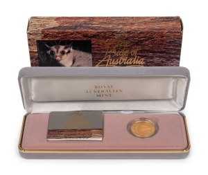 TWO HUNDRED DOLLARS, 1993 $200 gold Squirrel Glider, Proof; in original box of issue.
