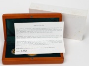 2003 YEAR OF THE GOAT: AUSTRALIAN LUNAR GOLD BULLION COIN PROOF SERIES of three coins, comprising of the $100 (1oz), the $25 and the $15, all depicting a goat; in the original silk-lined timber case of issue and accompanied by a Certificate of Authenticit - 2