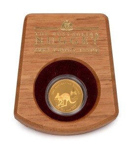 The Australian Nugget 2004 Gold Coin Proof $25 (1/4oz) "Kangaroo", in original timber case and packaging, together with Certificate of Authenticity identifying the coin as No.170 of 250 produced.