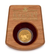 The Australian Nugget 2004 Gold Coin Proof&nbsp;$25 (1/4oz) "Kangaroo", in original timber case and packaging, together with Certificate of Authenticity identifying the coin as No.170 of 250 produced.