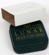2001 YEAR OF THE SNAKE: AUSTRALIAN LUNAR GOLD BULLION COIN PROOF $15 (1/10oz) in the original silk-lined case of issue and accompanied by a Certificate of Authenticity indicating that this is coin No.3940 - 3