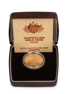 TWO HUNDRED DOLLARS, 1986 $200 gold Koala, Proof; in original box of issue.