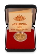 TWO HUNDRED DOLLARS, 1987 $200 gold Arthur Phillip, Proof; in original box of issue.
