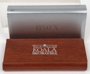1988 $50 Koala Platinum Proof, No. 5805 of 12,000, in Australian jarrah timber case of issue. - 2
