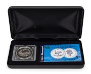 1996 $40 (1oz) Palladium Emu Proof in felt-lined&nbsp;case of issue with $5 Emu Palladium Phone Card.