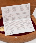 THE AUSTRALIAN NUGGET 2005 PROOF SET OF FIVE COINS featuring the $100 (1oz) "Welcome Stranger", plus $50, $25, $15 and $5 Kangaroos, all attractively presented in the original timber case of issue accompanied by the Certificate of Authenticity which ident - 2