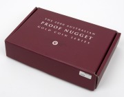 THE AUSTRALIAN NUGGET 2000 PROOF SET OF FIVE "KANGAROO" COINS featuring the $100 (1oz), plus $50, $25, $15 and $5 Kangaroos, all attractively presented in the original timber case of issue and packaging; accompanied by a plaque which identifies this as Se - 2