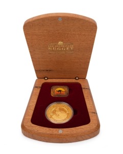 THE AUSTRALIAN NUGGET 2000 PROOF "KANGAROO" $200 (2oz) coin, attractively presented in the original timber case of issue and packaging; accompanied by a plaque which identifies this as coin No.027 of only 275.