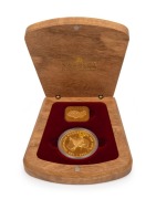 THE AUSTRALIAN NUGGET 2001 PROOF "KANGAROO" $200 (2oz) coin, attractively presented in the original timber case of issue and packaging; accompanied by a plaque which identifies this as coin No.062 of only 300.