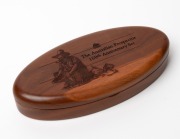 2001 AUSTRALIAN PROSPECTOR COLLECTION from The Perth Mint: comprising of the $100 (1oz) Prospector panning pure gold coin, an uncirculated 1931P Sovereign,&nbsp;and several loose Gold Nuggets weighing 7.88 grams. All presented in an oval-shaped timber case fea - 3