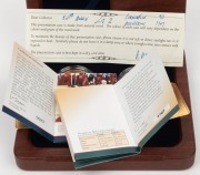 Her Majesty Queen Elizabeth II The Golden Jubilee Proof Collection 2002-2003 from the Royal Australian Mint: 2002 $100 (1oz) pure gold 50th Anniversary of the Accession, together with the silver 50c Accession Proof (numbered set 1707 of the 2002 produced) - 2