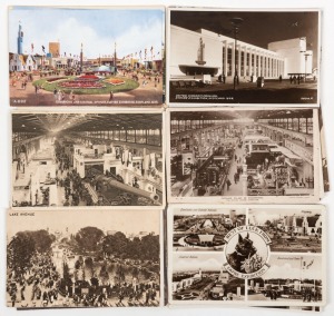 Postcards: EXHIBITIONS - 1924 & 1938 BRITISH EMPIRE: Mainly real photo postcards featuring views of avenues, pavilions, interior views of the Palace of Engineering with the latest weapons of war on display, architectural displays in imperial as well as colonial styles, etc. (Total: 26; 17 unused; 9 used)