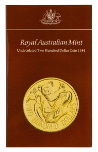 TWO HUNDRED DOLLARS, 1984 $200 gold Koala, uncirculated; in folder of issue.