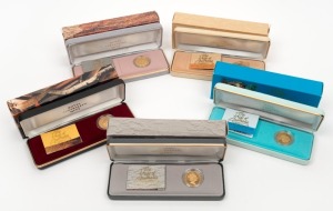 TWO HUNDRED DOLLARS, 1989, 1991, 1992, 1993 and 1994 $200 gold The Pride of Australia Series, Proofs; all in original box of issue. (5 items).