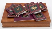 1995 - 2003 FLORAL EMBLEMS OF AUSTRALIA: A complete set of nine uncirculated&nbsp;22ct gold $100 coins presented in a superb timber case with felt lining; each coin accompanied by its' own Certificate of Authenticity and Limitation; and the booklet which accom - 2