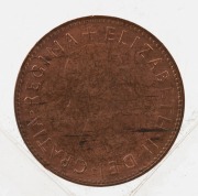 ELIZABETH II, 1953 Halfpenny, doubling of obverse die,&nbsp;uncirculated. - 2