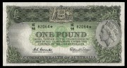ONE POUND,&nbsp;(R.34aS) Coombs/Wilson, Reserve&nbsp;Bank (1961) HE98 82064* Star Note; about&nbsp;Uncirculated.