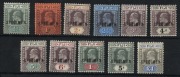 FIJI: 1903 (SG.104s-114s) &frac12;d - &pound;1 Edward VII definitives set complete, all overprinted SPECIMEN, (11) lightly mounted o.g. Cat.&pound;350. - 2