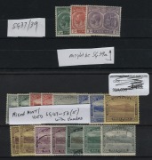 TRINIDAD & TOBAGO: 1921-22 (SG.206s-215s) &frac12;d - &pound;1 definitives complete set overprinted SPECIMEN (Cat.&pound;300), plus other B.W.I. material including Bahamas KGV to 1/-, Dominca to 1/-, Jamaica SG.78 - 88 (set to 5/-), etc. (51). M/FU. Mainly fine. - 3