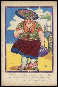 ENGLAND: Four original watercolour artworks by DUDLEY BUXTON (1884 - 1951) for postcards published as part of his "Inter-Art" Comique Series, which first appeared around 1913 and continued until at least the 1930s. All four artworks are watercolours and ink on Robertson's Fashion Board, with three being 270 x 190mm, and one 225 x 165mm. All are accompanied by actual published postcards based on the artworks. (4 artworks, 4 postcards).