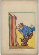 ENGLAND: Four original watercolour artworks by DUDLEY BUXTON (1884 - 1951) for postcards published as part of his "Inter-Art" Comique Series, which first appeared around 1913 and continued until at least the 1930s. All four artworks are watercolours and i - 3