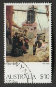 1977&nbsp;(SG.567a) $10 "Coming South" marginal single with dramatically misplaced perforations resulting in 'AUSTRALIA $10' being at the top of the stamp, superb MUH. BW:784ba. With normal FU stamp for comparison. (2) A striking error! - 2