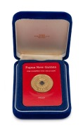 Papua New Guinea: 1976 100 Kina&nbsp;Bird of Paradise, gold proof; in case of issue with accompanying letter.