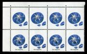 1974 (SG.552aab) 10c Star Sapphire, upper left corner blk.(8) all units with variety "Black omitted", fresh MUH. Cat.&pound;2,200.