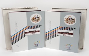 169 · 2001 Centenary of Federation Uncirculated Coin Collections (2) in the Royal Australia Mint albums of issue. Both sets in their original packaging.