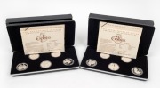 1993 and 1994 Masterpieces in Silver - The Explorers Parts 1 and 2, complete in cases of issue.&nbsp;