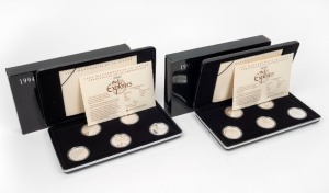 254 · 1993 and 1994 Masterpieces in Silver - The Explorers Parts 1 and 2, complete in cases of issue.