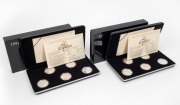 1993 and 1994 Masterpieces in Silver - The Explorers Parts 1 and 2, complete in cases of issue.&nbsp;