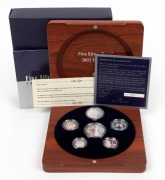 2003 Fine Silver Proof set of six coins in superb timber case; with RAM Certificate No.4131 of 6500.