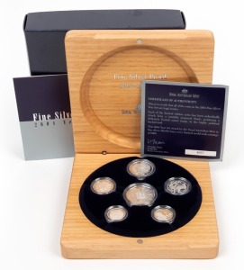 2004 Fine Silver Proof set of six coins in superb timber case; with RAM Certificate No.4692 of 6500.