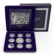 Masterpieces in Silver - Coins of the 20th Century - 1998 Milestones silver proof set of 9 coins ; set No.1933 of 15,000 in original presentation case and box with certificate.