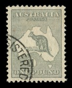 Kangaroos - CofA Watermark: &pound;1 Grey, superb FU.