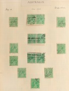 KGV Heads - Collections & Accumulations: A very useful accumulation/collection in an album with partly annotated pages. Beginning with the 1913 1d (4) & 6d (3) Engraved issues CTO, all KGV Head denominations are well represented in the following pages, wi - 2