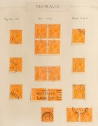 KGV Heads - Collections & Accumulations: A very useful accumulation/collection in an album with partly annotated pages. Beginning with the 1913 1d (4) & 6d (3) Engraved issues CTO, all KGV Head denominations are well represented in the following pages, wi - 3