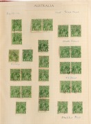 KGV Heads - Collections & Accumulations: A very useful accumulation/collection in an album with partly annotated pages. Beginning with the 1913 1d (4) & 6d (3) Engraved issues CTO, all KGV Head denominations are well represented in the following pages, wi - 4