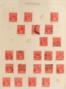 KGV Heads - Collections & Accumulations: A very useful accumulation/collection in an album with partly annotated pages. Beginning with the 1913 1d (4) & 6d (3) Engraved issues CTO, all KGV Head denominations are well represented in the following pages, wi - 5