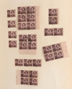 A diverse range on pages in a large album. Noted BCOF set to 5/- */**, Postage Dues with 1/-, 2/- and 5/- Thick paper 1909 issue in blks.4 FU, 1d and 3d blks. **/*, 6d sepia Airmails (5), Booklets, and Kangaroos (U) in quantity. (100s). - 3