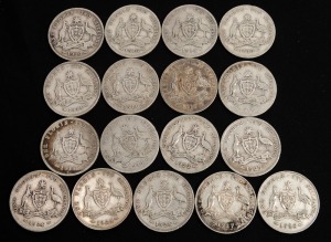 FLORINS: 1910 - 1928 complete (excl. 1915 and 1920); mixed condition, (17).