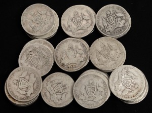 FLORINS: 1911 - 1922, a duplicated range, in poor condition. (Total: 46)