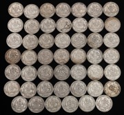 FLORINS: 1934 (12), 1935 (9) and 1936 (27) mixed condition, poor - VG. (Total: 48).