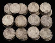 FLORINS: 1938 (10), 1939 (10), 1940 (10), 1941 (10), 1942 (10), 1943 (10), 1944 (5) and 1945 (10), mixed condition, mainly F-VF. (75).