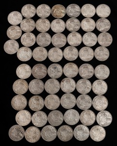 FLORINS: 1940 (57), mixed condition, mainly F-VF.