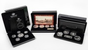 Masterpieces in Silver - 2003 Port Philip Patterns, 2004 Twenty Years of the Australian Dollar Coin, and 2006 Art of the Twentieth Century Coins of the 20th Century - complete sets in their&nbsp;original presentation cases and boxes with certificates.