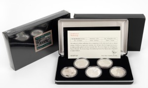 Masterpieces in Silver - 1995 Colonial Australia, - two complete sets in their original presentation cases and boxes with certificates. (2 items).