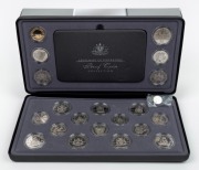 2001 Centenary of Federation 20 Coin Proof Set in RAM plush-lined hinged-lid presentation case in original box with explanatory booklet.
