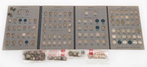1910-64 collection/accumulation of Shillings, Sixpences and Threepences, some in push-in albums and some loose; very mixed condition. (qty).